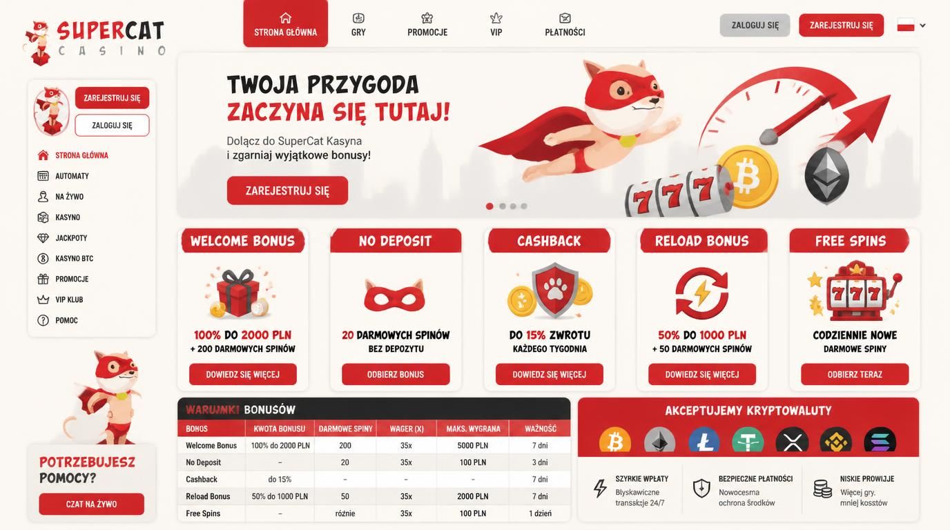 różne typy bonusów i korzyści w kasynie z użyciem kryptowalut